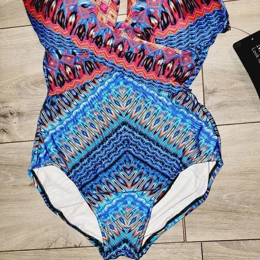 🆕️2024 Arrival Miraclesuit Casablanca Criss Cross Escape Sz 10 women's swimsuit - Picture 9 of 16